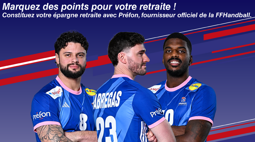 Partenariat Préfon Handball : joueurs et joueuses de l'équipe de France 